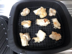 アラジントースターグリルパン唐揚げ焼き上がり